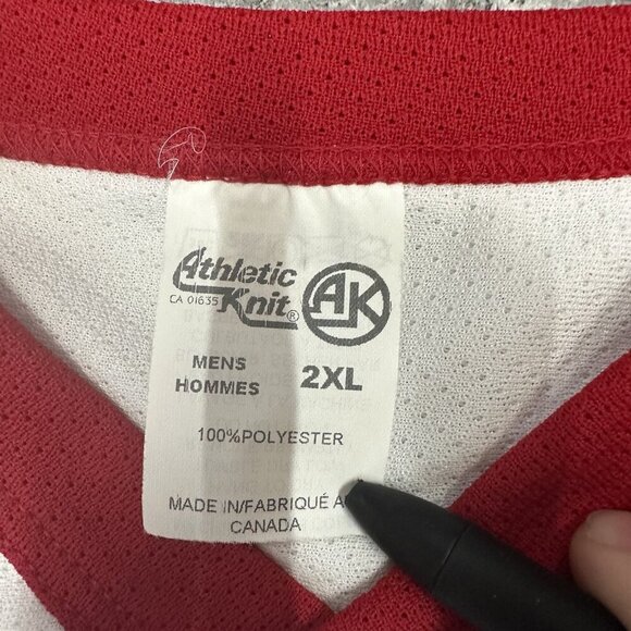 Vintage Team Canada Hockey Jersey 2XL Athletic Knit White Red - Picture 3 of 5